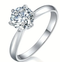 3 Carats Round Moissanite Ring 925 Sterling Silver